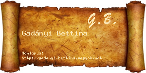 Gadányi Bettina névjegykártya