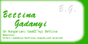 bettina gadanyi business card